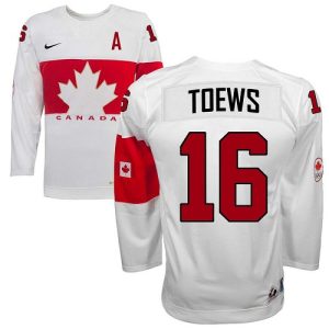 Olympic Hockey Team Canada #16 Jonathan Toews Authentic Weiß Heim 2014